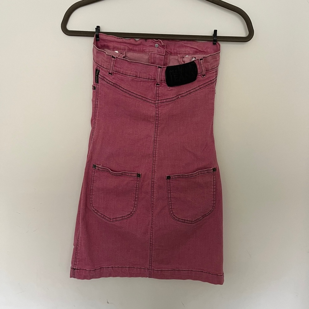 Vintage Reworked Denim Mini Dress - Picture 3 of 9